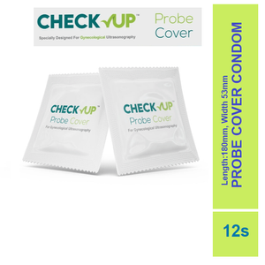 Check Up Ultrasound Transducer Probe Cover (LATEX) Condom - 12Pcs